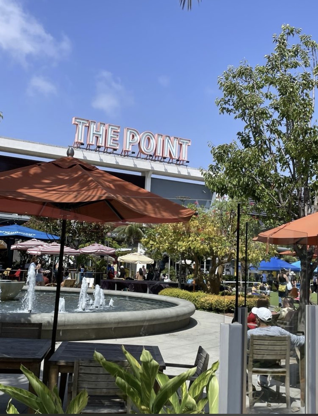 Architectural plaza fountain maintenance project at retail center
